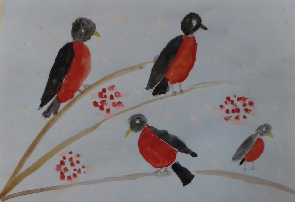 Марьям Юнусова: Сидят на ветках птички - снегири