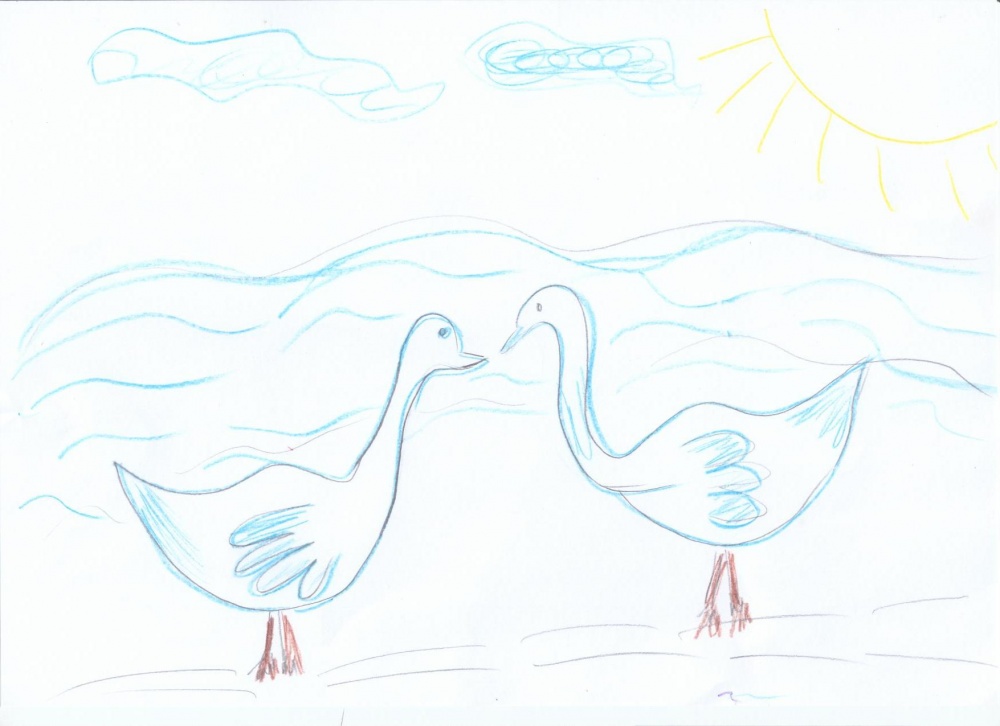 Зарина Янбердина: Лебеди на берегу