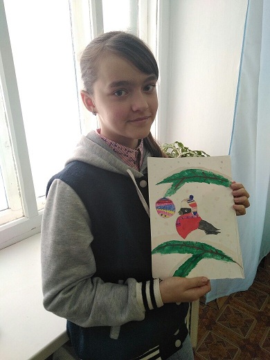 Екатерина Рябова: Новогодний снегирь